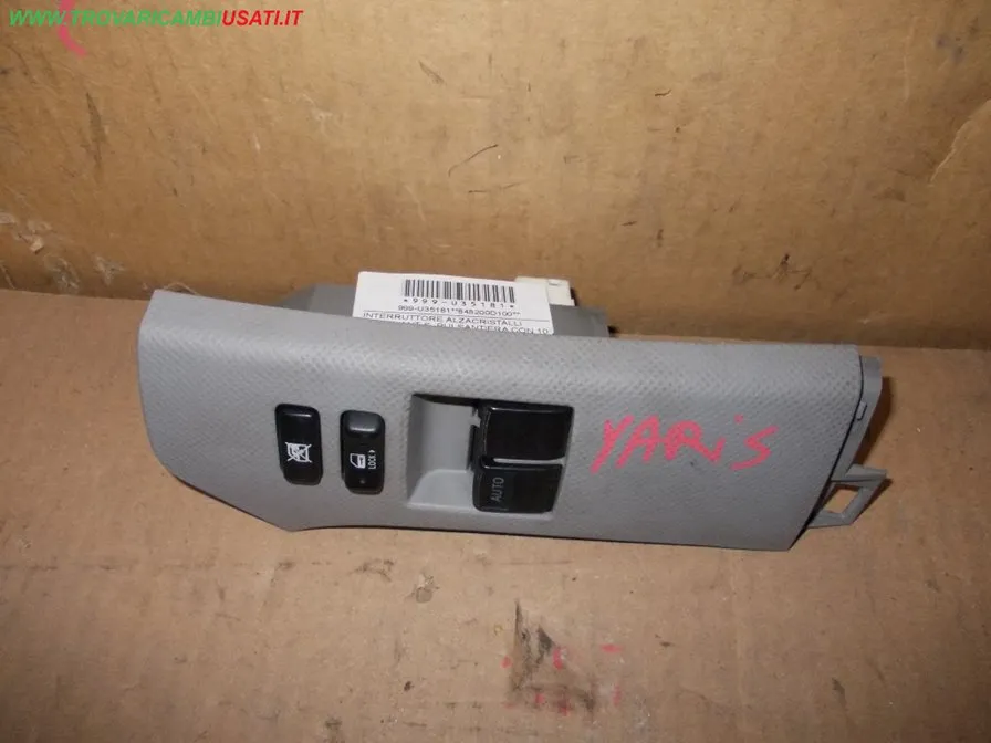 INTERRUTTORE ALZACRISTALLI PORTA ANT S. PULSANTIERA CON 10 PIN TOYOTA YARIS (XP90)