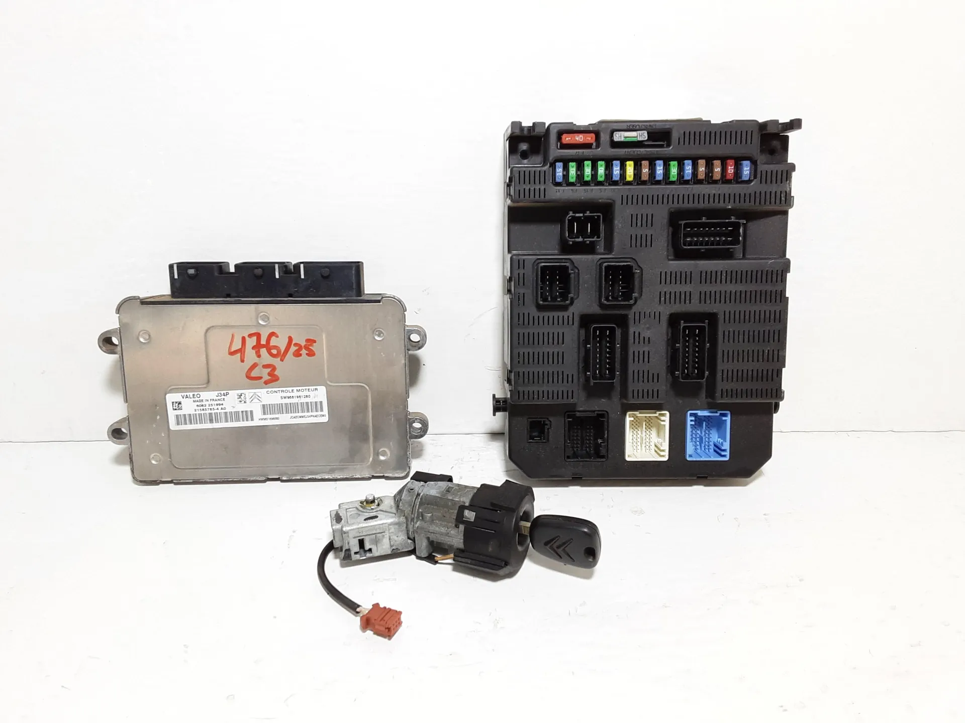 KIT CENTRALINA MOTORE con codice 9659285380 da CITROEN C3 2° Serie Benzina 1124 (05>10)