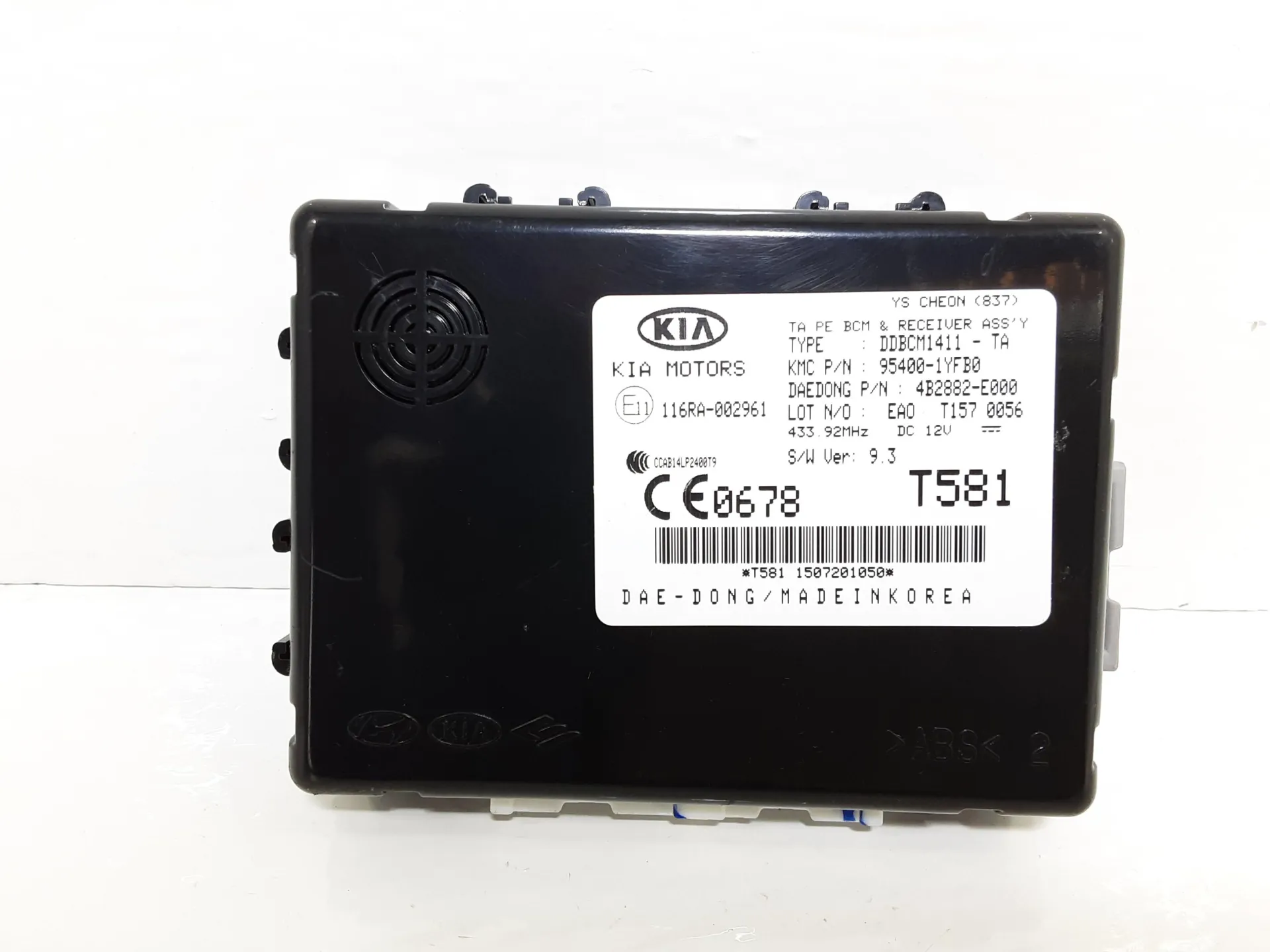MODULO ELETTRONICO con codice 954001YFB0 da KIA Picanto 3° Serie Benzina 1000 (11>)