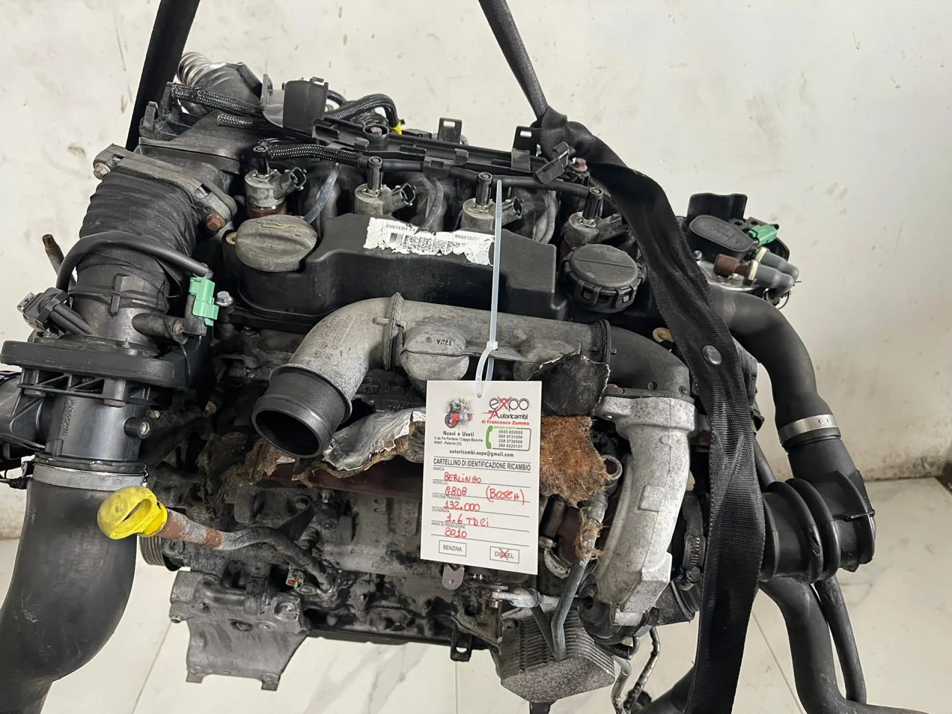 MOTORE COMPLETO con codice con codice motore G8DB/G8DB da CITROEN Berlingo 3° Serie Diesel 1600 (08>18)