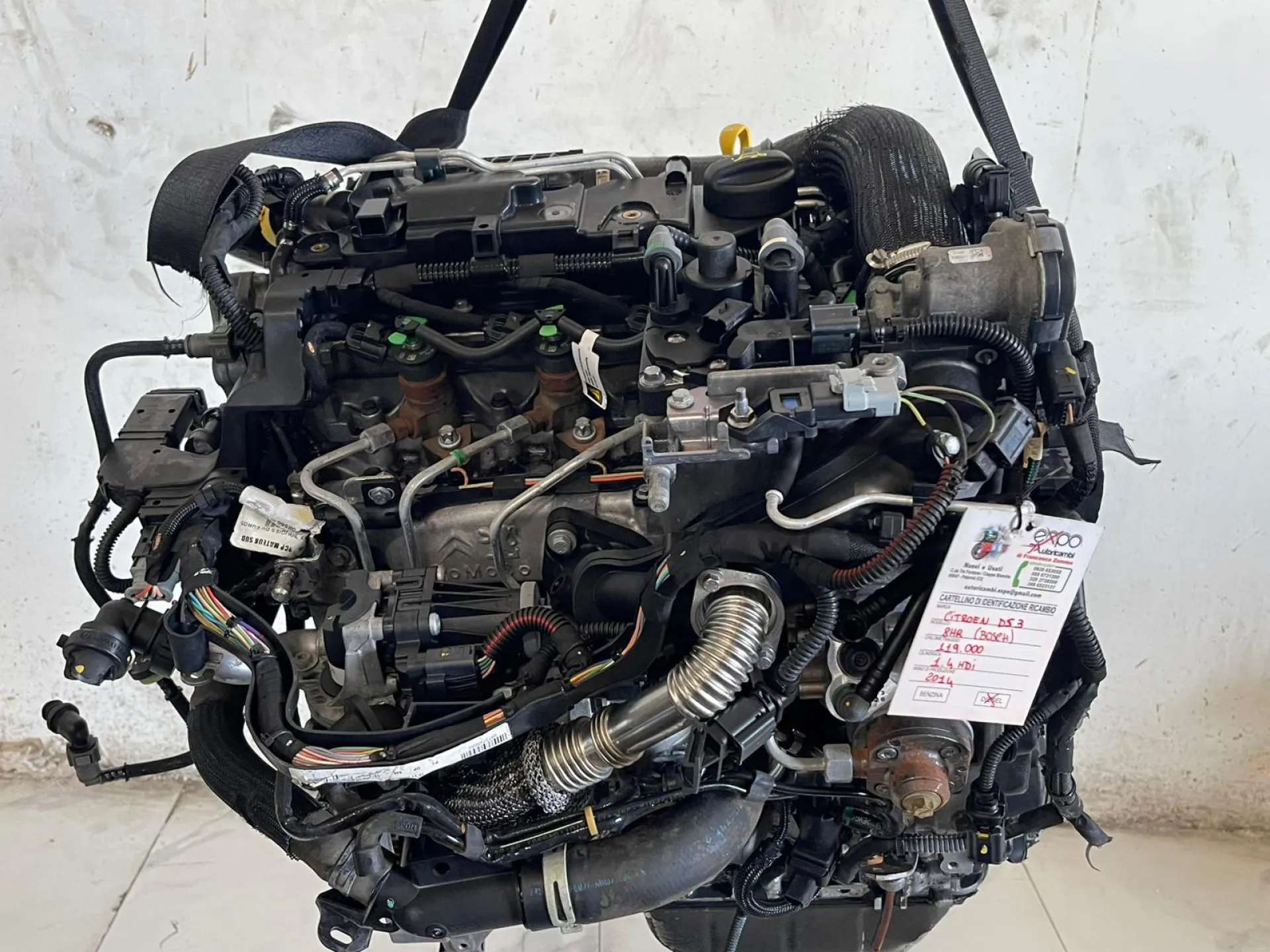 MOTORE COMPLETO con codice con codice motore 8HR da CITROEN DS3 Serie Diesel 1400 (09>)