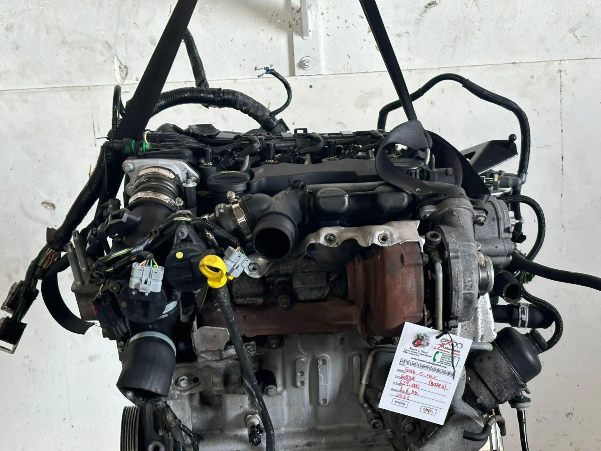 MOTORE COMPLETO con codice con codice motore G8DB da FORD C - Max Serie Diesel 1600 (10>)