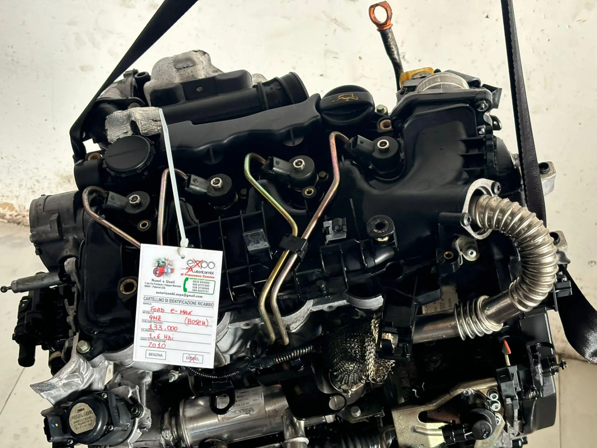 MOTORE COMPLETO con codice con codice motore 9HZ da FORD C - Max Serie Diesel 1600 (10>)