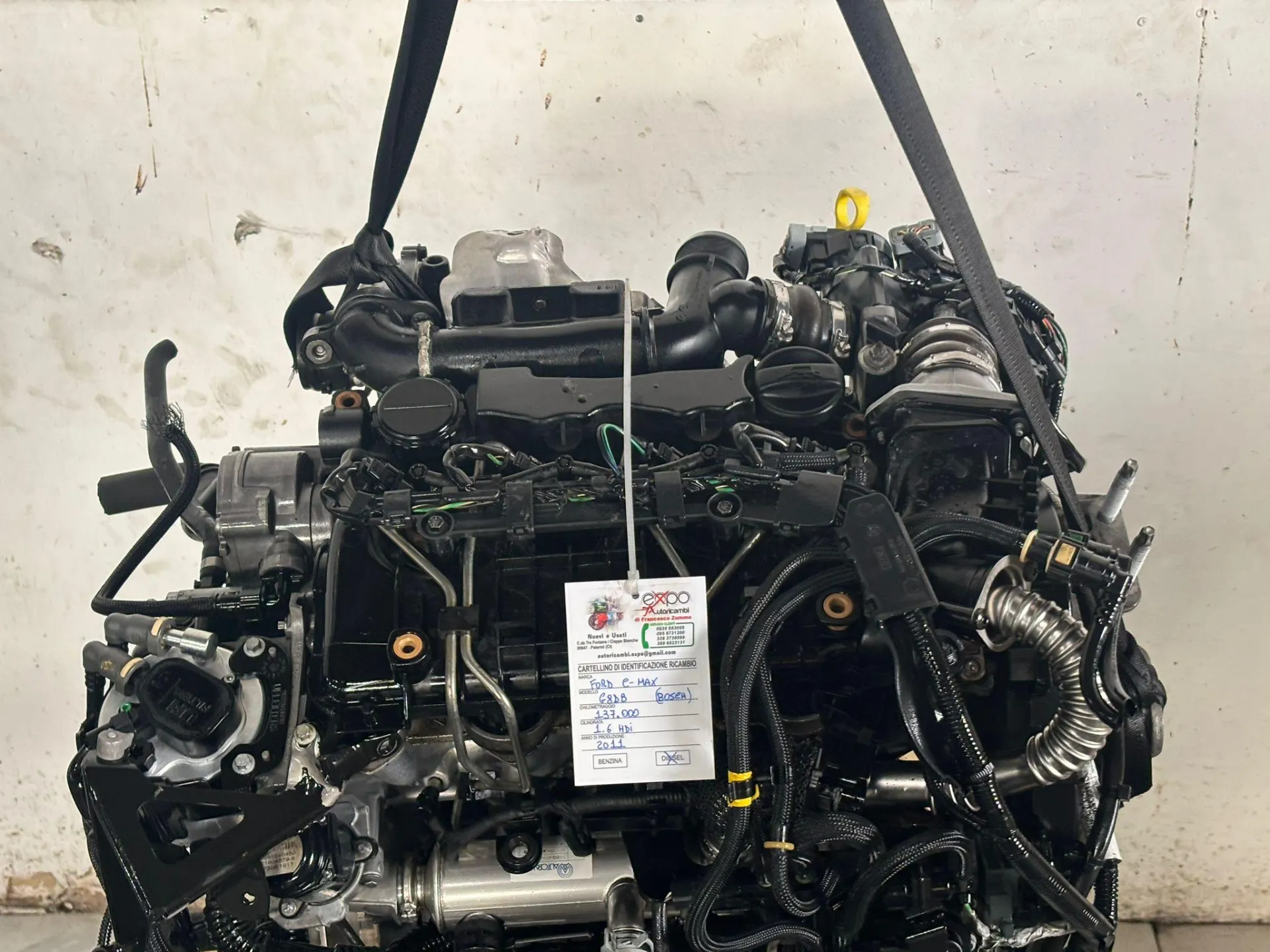 MOTORE COMPLETO con codice con codice motore G8DB da FORD C - Max Serie Diesel 1600 (10>)