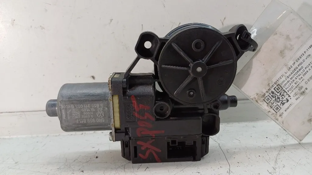 MOTORINO ALZAVETRO POSTERIORE SINISTRO VOLKSWAGEN Polo 5° Serie 6R0959811F CAYB (09>17)