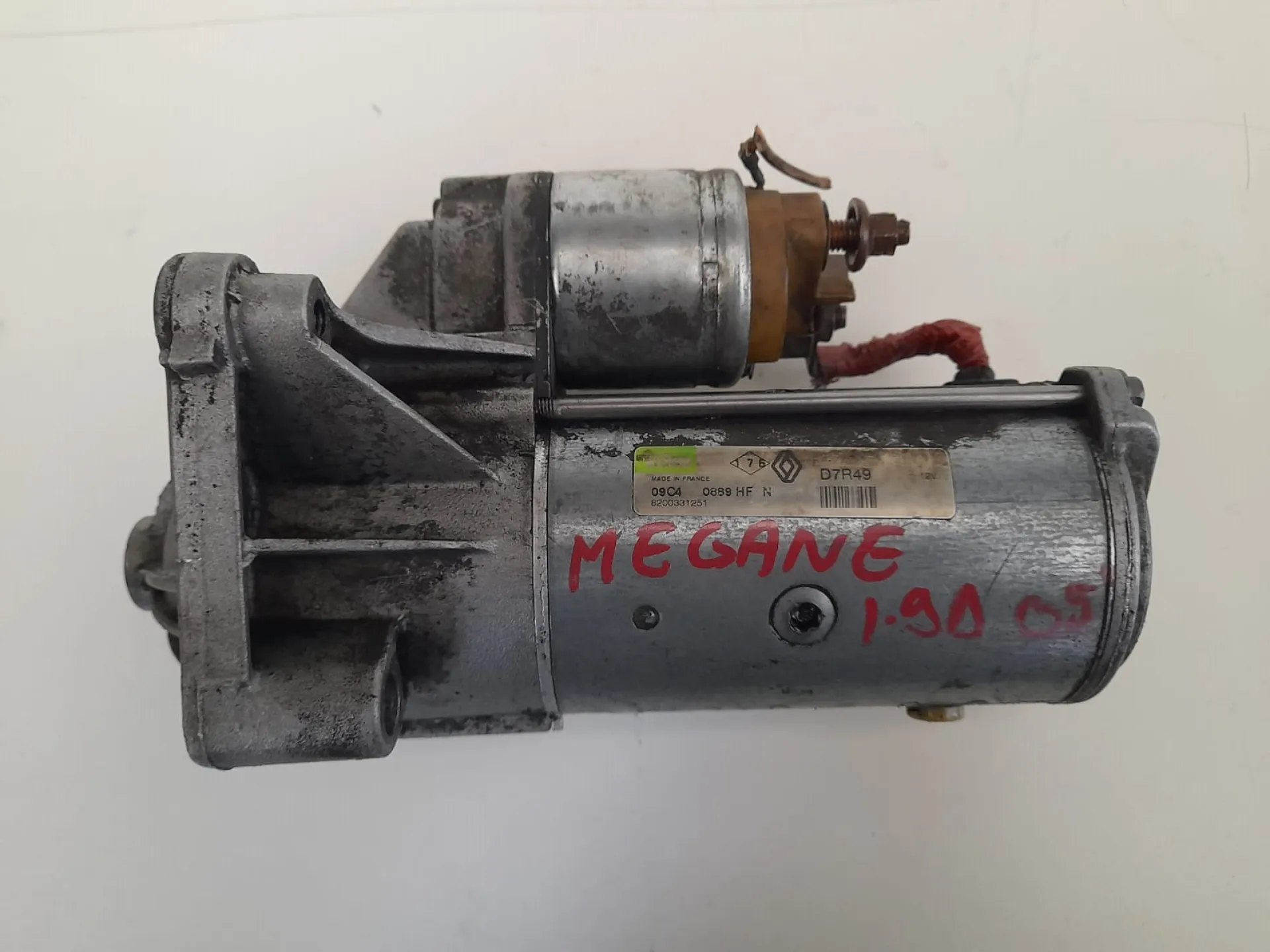 Motorino d'avviamento Renault Megane 1.9 D del 2005 CODICE RICAMBIO : 8200331251