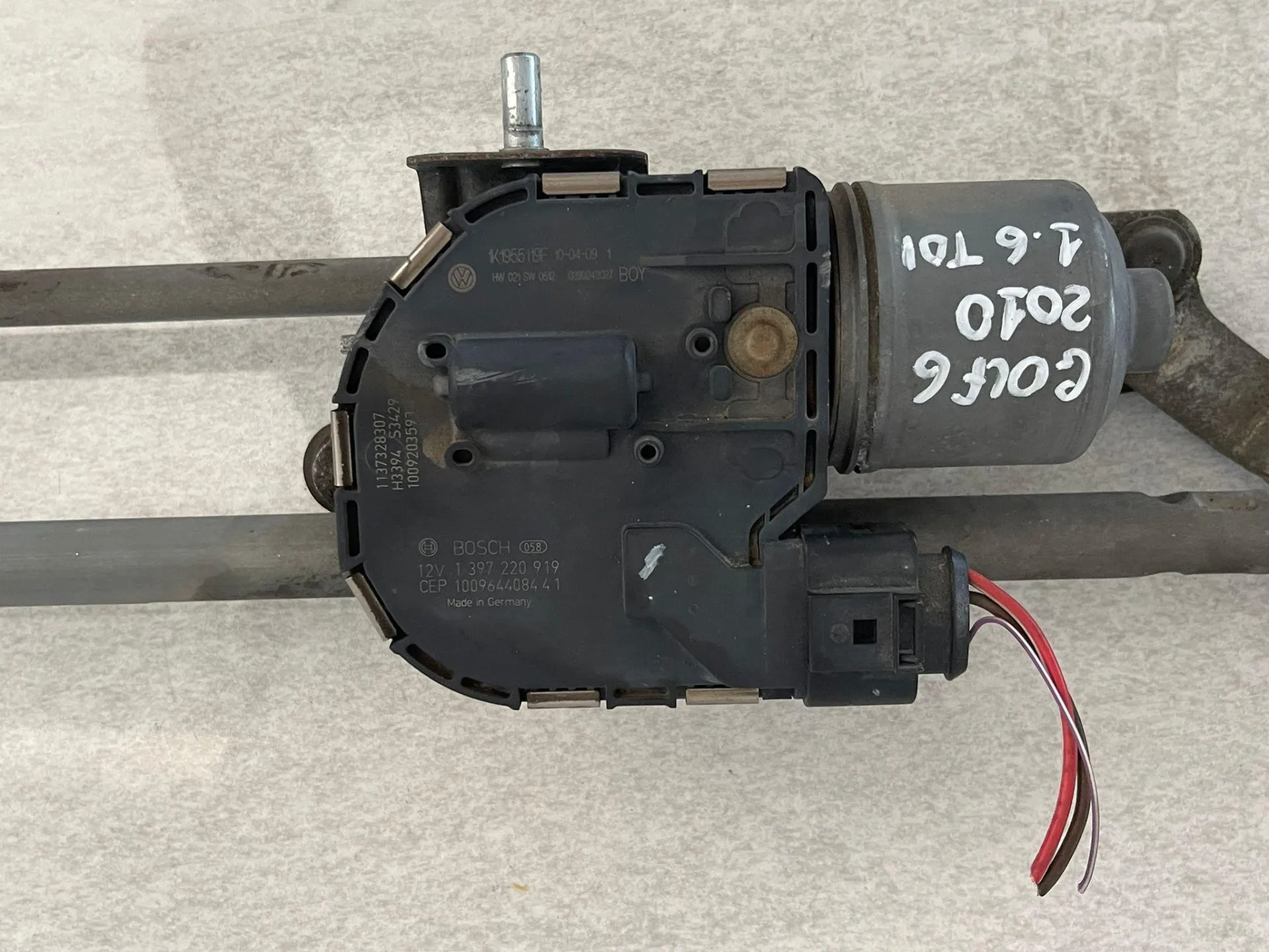 MOTORINO TERGI ANT COMPLETO DI TANDEM con codice 1K1955023H da VOLKSWAGEN Golf 6 Berlina (08>12)