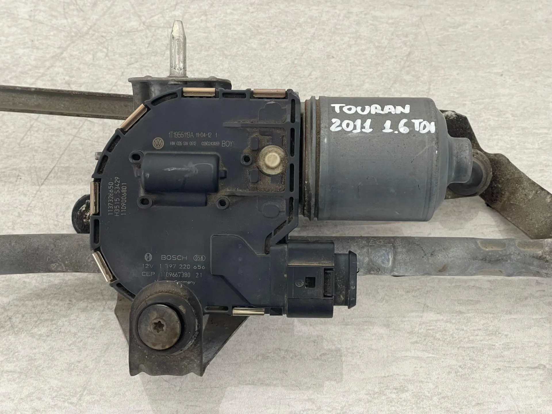 MOTORINO TERGI ANT COMPLETO DI TANDEM con codice 1T1955119A da VOLKSWAGEN Touran 3° Serie (10>15)