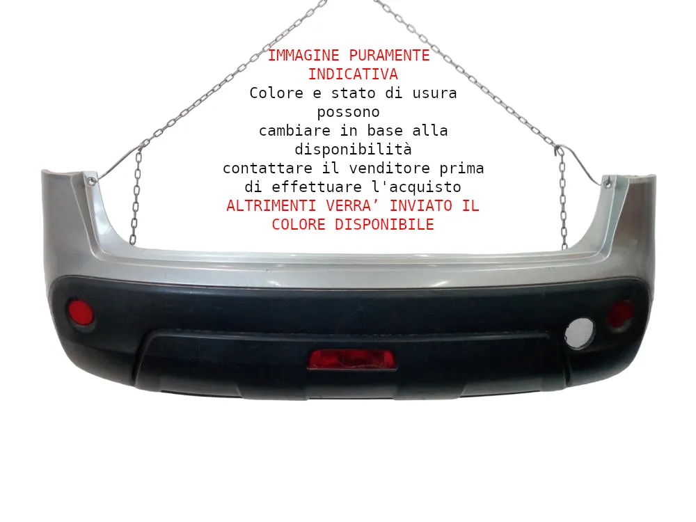 PARAURTI POSTERIORE COMPLETO NISSAN Qashqai 1° Serie 85022BR00H con codice motore M9RG8/M9RG8 (06>09)