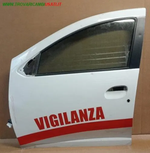 PORTA ANT. SX BLU BIANCA  C/ALZ.(No Serratura) AMMACCATA