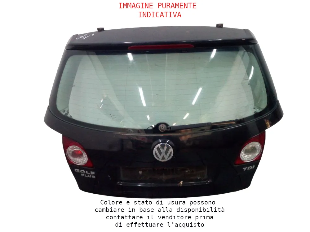 PORTELLONE POSTERIORE COMPLETO VOLKSWAGEN Golf 5 Plus 5M0827025J con codice motore BXE/BXE (04>13)