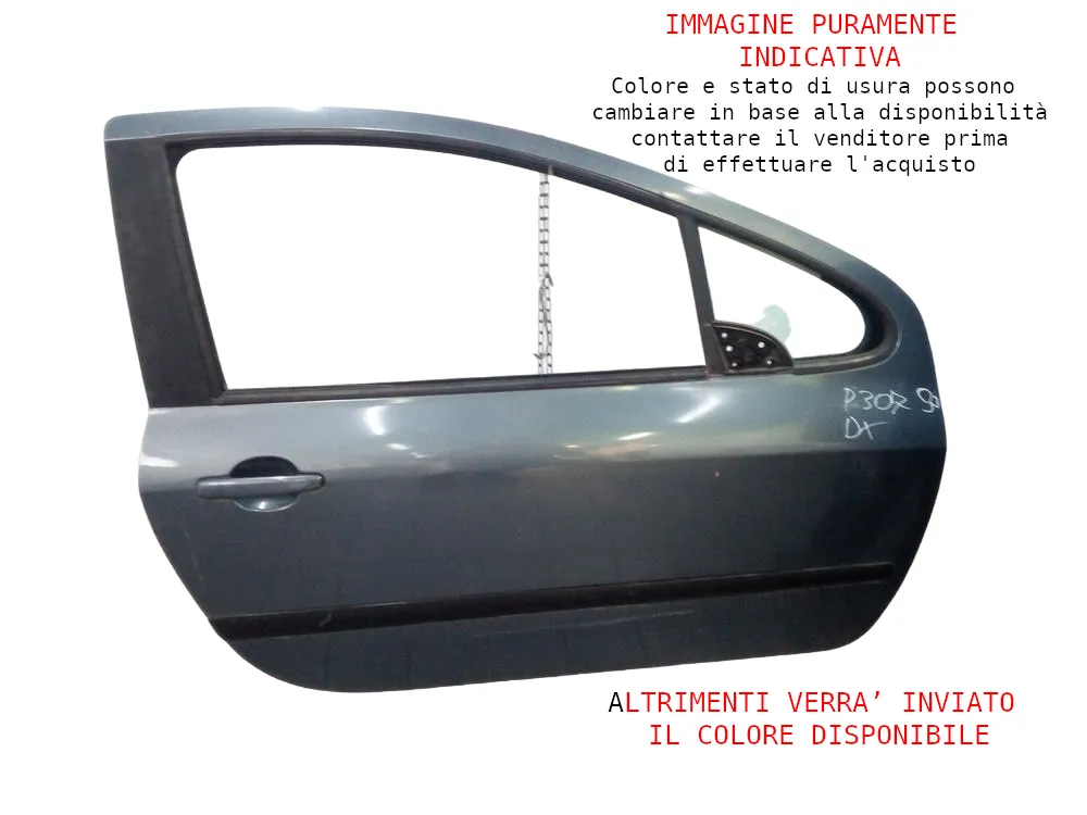 PORTIERA ANTERIORE DESTRA PEUGEOT 307 Berlina 9004S5 RHR (DW10BTED4) (01>05)