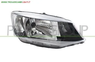 PROIETTORE DESTRO H4-ELETTRICO-CON MOTORE-CON LUCE DIURNA-NERO