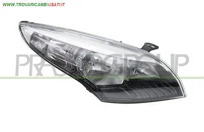 PROIETTORE DESTRO H7+H7-ELETTRICO-CON MOTORE-CROMATO-BORDO NERO