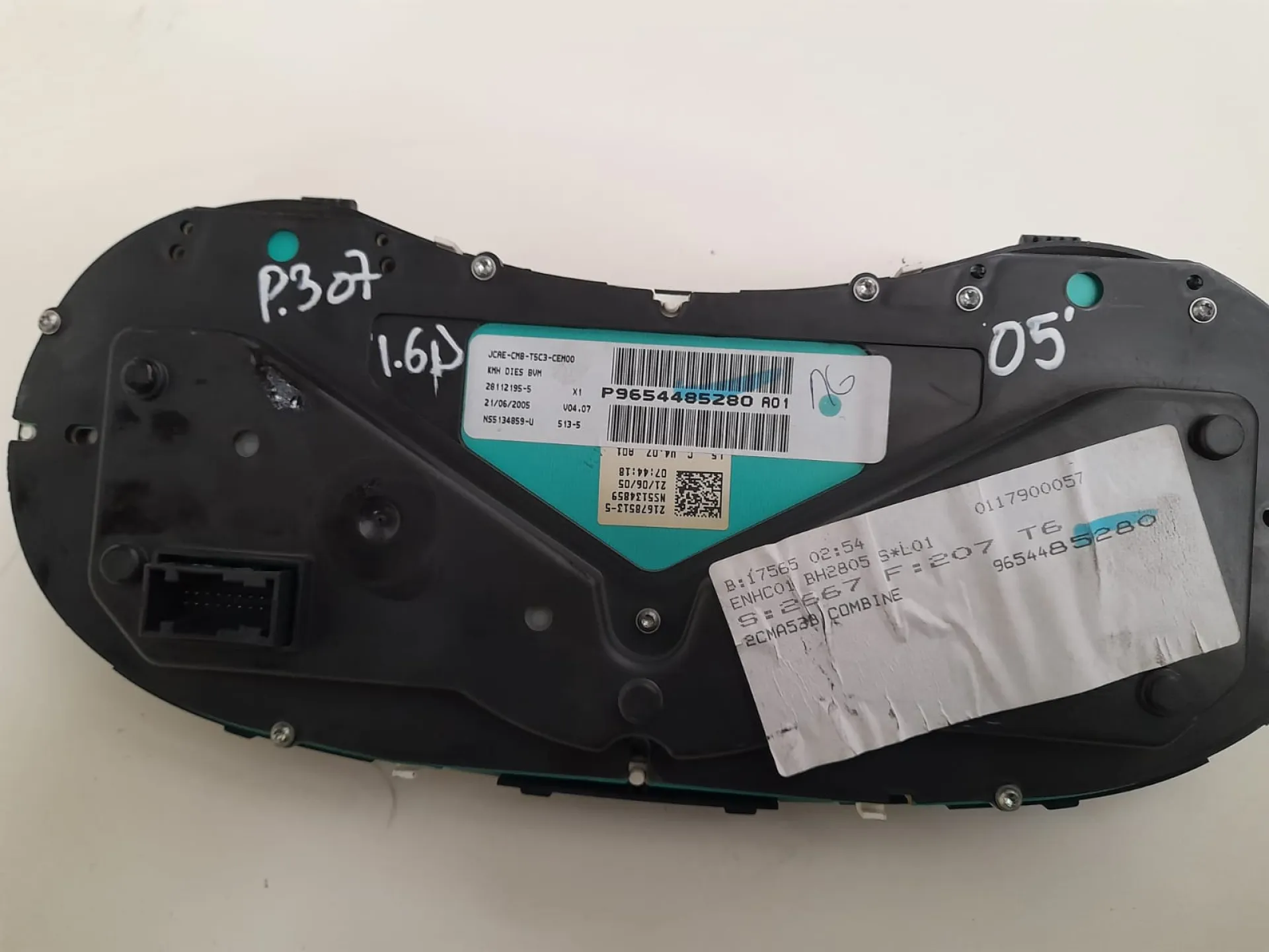 Quadro strumenti Peugeot 307 1.6 D del 2005 CODICE RICAMBIO : P9654485280
