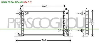 RADIATORE FIAT - STILO SW - 2001 > 2010 CODICE/I: OE 51735217 FT420R001