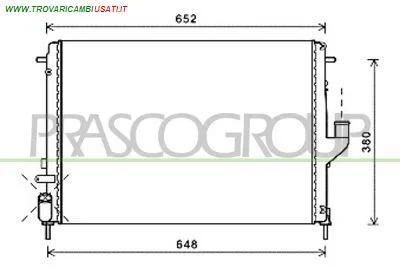 RADIATORE DACIA - DUSTER - 2010 > 2017, DACIA - LOGAN 4 PORTE - 2008 > 2010, DACIA - LOGAN MCV - 2008 > 2012, DACIA - SANDERO - 2008 > 2012 CODICE/I: OE 214100598R DA220R005 DA220R006