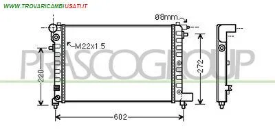 RADIATORE PEUGEOT - 106 - 1996 > 2004 CODICE/I: CI022R004 OE 1331NQ