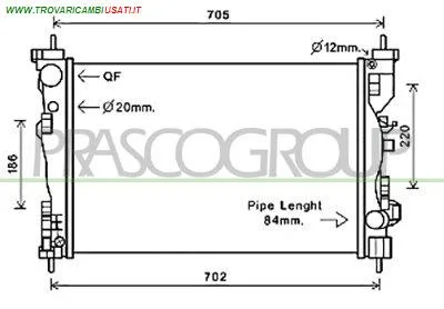 RADIATORE ALFA ROMEO - 4C - 2013 > CODICE/I: AA344R002 OE 50514474