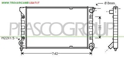 RADIATORE VOLKSWAGEN - GOLF 2 - 1983 > 1989, VOLKSWAGEN - GOLF 2 RESTAYLING - 1989 > 1992 CODICE/I: VG028R003 OE 191121251F