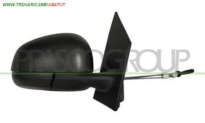 RETROVISORE DESTRO-A CAVI-NERO-CON SONDA-CONVESSO-2 PINS