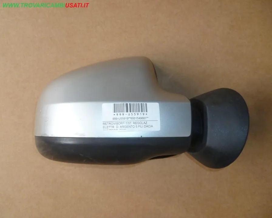 RETROVISORE EST. REGOLAZ. ELETTR. D. ARGENTO 5 FILI DACIA SANDERO (B90)