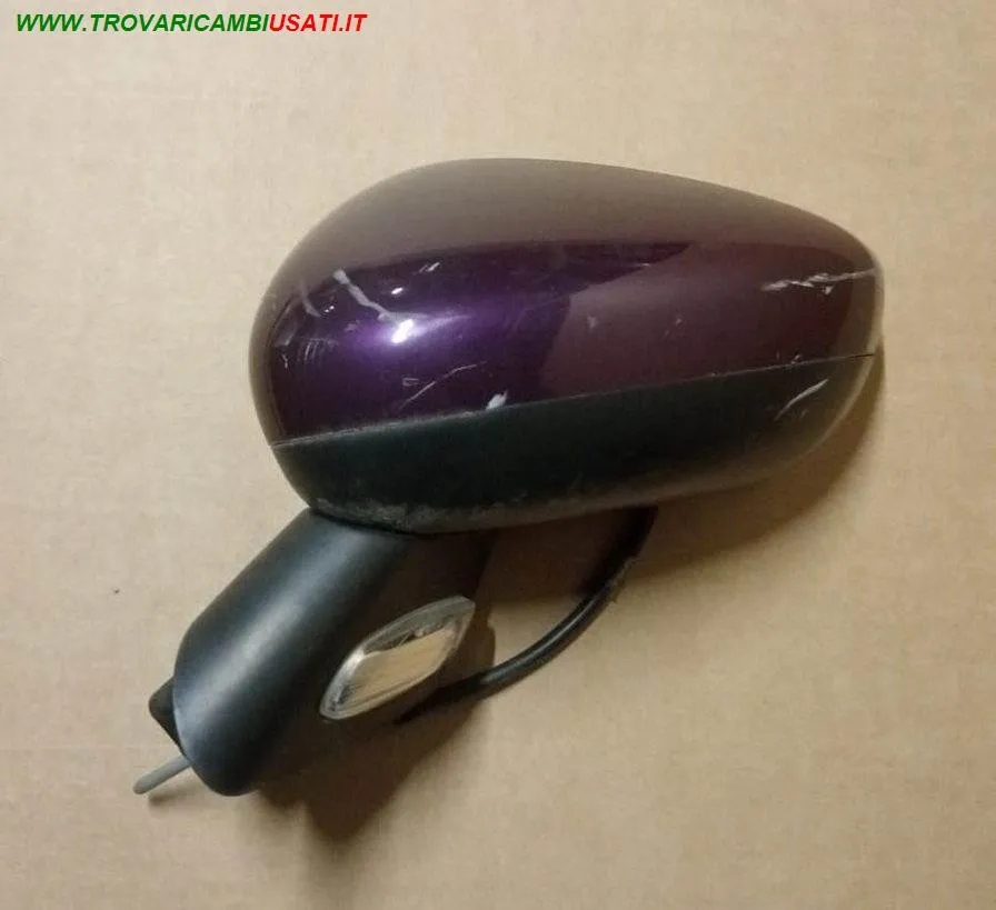RETROVISORE EST. REGOLAZ. ELETTR. SX VIOLA MET. SPINA NERA SINGOLA 5 FILI