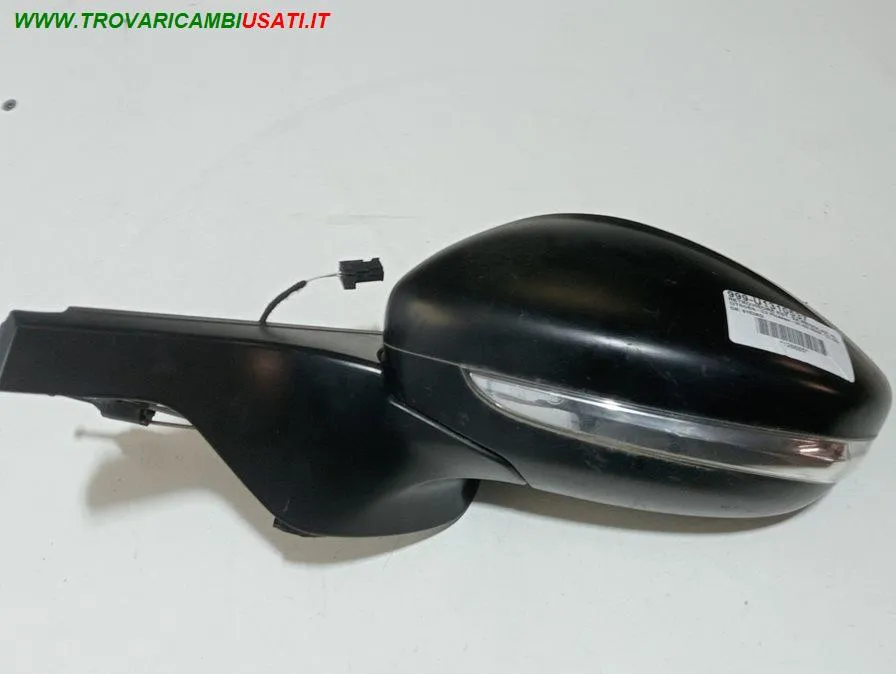 RETROVISORE EST. SX  MANUALE  NERO GOFFRATO CON SPINA 2 PIN
