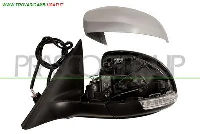 RETROVISORE SINISTRO-ELETTRICO-TERMICO-CON PRIMER-CON FANALE-CON LUCE CORTESIA