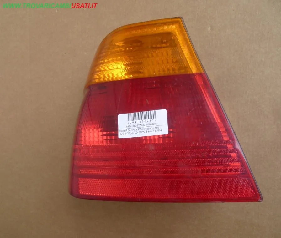 TRASP.FANALE POST.S(parte est) ROSSO/GIALLO BMW Serie 3 E46 4 porte