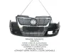PARAURTI ANTERIORE COMPLETO VOLKSWAGEN Passat Berlina 4° Serie 3C0807217DGRU con codice motore BKP (05>10)