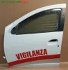 PORTA ANT. SX BLU BIANCA  C/ALZ.(No Serratura) AMMACCATA